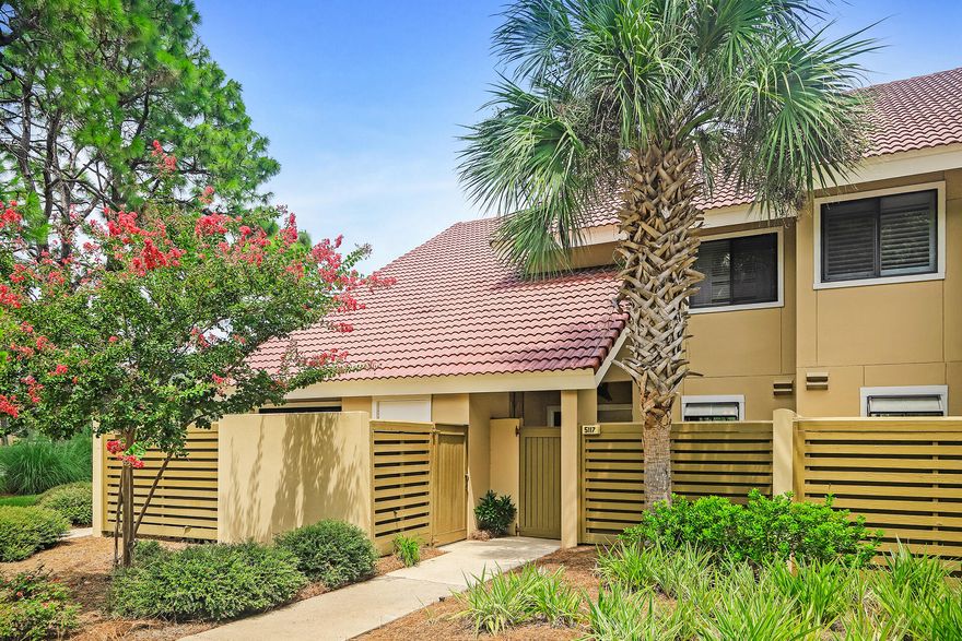 This 2 bedroom unit in the highly sought after Beachwalk Villas is a must see! Location! Location! Location! Perfectly positioned on the beachside of the Sandestin Golf & Beach Resort and steps to the Beachwalk Villas pool, this location is tops! Let's not forget the lovely lake views as well! Offered fully furnished, this well maintained unit has updates throughout. The layout offers main living, dining, and kitchen space downstairs, with two bedrooms and baths upstairs. The entrance of this unit features a courtyard and makes a great first impression!