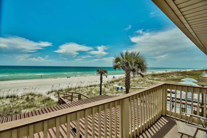 The address says it all! Be front and center to one of Florida's most beautiful beaches in this wonderful gulf front home primely located in Laguna Beach. This beautifully maintained 2,418 square foot property is an ideal vacation and income producing property with a consistent rental history of $150,000 in annual gross income. Prominently situated in close proximity to Rosemary Beach & East 30A this home is also just 2 miles West of Pier Park. The main level boasts an open and spacious floor plan with generous high ceilings, and a wall of windows to capture the stunning gulf views. Enjoy preparing meals in the chef's kitchen with ample granite counter space and breakfast bar. The large dining and family area lead to the partially covered patio with hot tub and private walkway to the bea