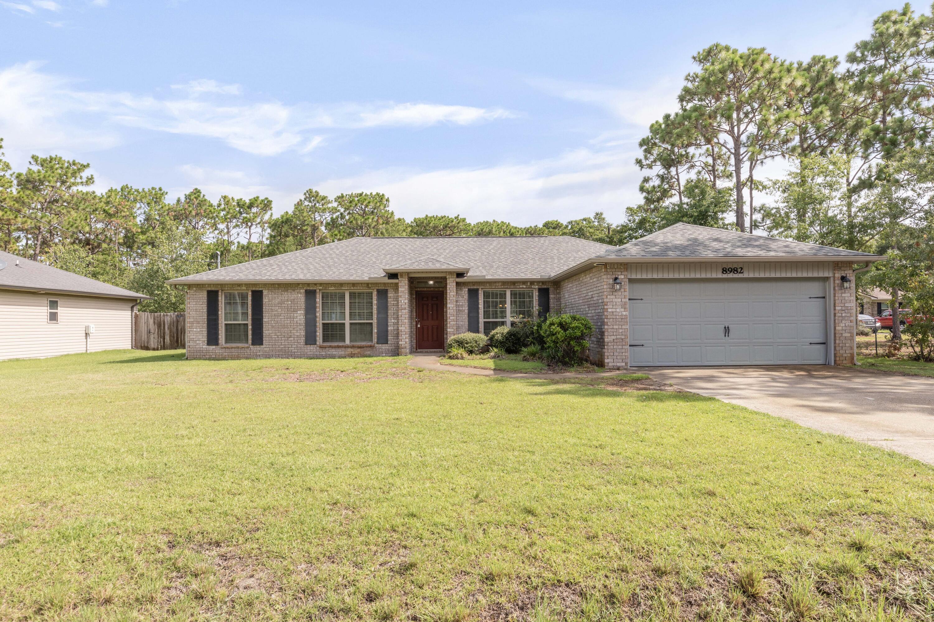 Welcome to 8982 Eagle Nest Drive in Navarre, FL! This stunning 4 bedroom, 2 bathroom home boasts a variety of desirable features, including stainless steel appliances, granite countertops, touchless sink and a spacious island in the open kitchen. The split floor plan offers privacy, with the master bedroom featuring an ensuite bathroom complete with a garden tub , separate shower and spacious walk in closet!! The formal dining room is perfect for entertaining guests, while the large fenced-in backyard provides ample space for outdoor activities. With a 2 car garage, and LVP flooring in the main living areas, this home is sure to impress. Don't miss out on the opportunity to make this house your new home! NO smoking. 600 minimum FICO credit score required in addition to meeting rental criteria. Pets allowed upon approval with a non-refundable pet fee and with a Petscreening.com report.
All applicants are required to complete an application on PetScreening.com regardless of if they own a pet or not. Applicants with an ESA are also required to complete the application.
** Fees Required once an application is approved include, but may not be limited to: Security Deposit, Non-Refundable Fees (cleaning and rekey), $20 Certified Mail Fee, and Pet Fees (when applicable).