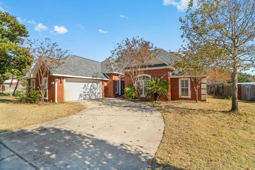 This Custom built home in Savannah Plantation offers Deeded water access to the Santa Rosa Sound. Underground utilities. With 3 bedroom 2 bath and has tile throughout. The large Master Suite includes a Jacuzzi Tub and separate walk-in tiled shower. The back covered Lanai is tranquil and the back yard is privacy fenced. The neighborhood has sidewalks that lead down to the deeded access where you can sit on the beach and enjoy Santa Rosa Island views. The kitchen is exceptional and their is a separate family room.