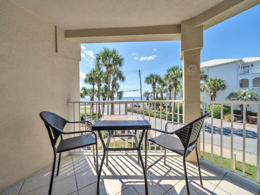 This corner unit has a strong rental history and is one of the very few pet-friendly condominiums in the Destin area, which commands premium rental rates. New heat pump/AC, stove, and hot water heater installed in February 2025. As the original owner from 1996 we have enjoyed this property due to the beautiful gulf views from the living room and master bedroom, and the oversized balcony. Maravilla has just completed construction work over the past six months to the walkways and coatings for SIRS compliance. The current association board is excellent in proactively addressing issues and maintaining the appearance of the buildings, grounds, and amenities. All current special assessments to be paid by the seller.