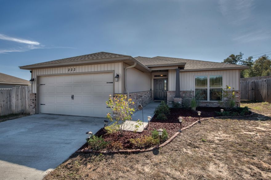 Just as you enter town and a short ride down PJ Adams in Crestview is a small subdivision named Taylor Farms. This small 27 house subdivision is quiet, relaxing and still provides that subdivision feel that so many of us crave. Each house on the street is similar in style but unique in it's own right. As you pull into your driveway you can admire the architecture and the time and effort put into building this outstanding home. As it sits only 3 years old, it's new owners will get the benefit of a softly lived in property, the comfort of relatively new everything, and the great neighborhood all mixed into one. The garage is set up and ready for two cars, or a home gym if that suits you better. The laundry room, separated off the garage sits just off of the pantry and the kitchen. The kitche