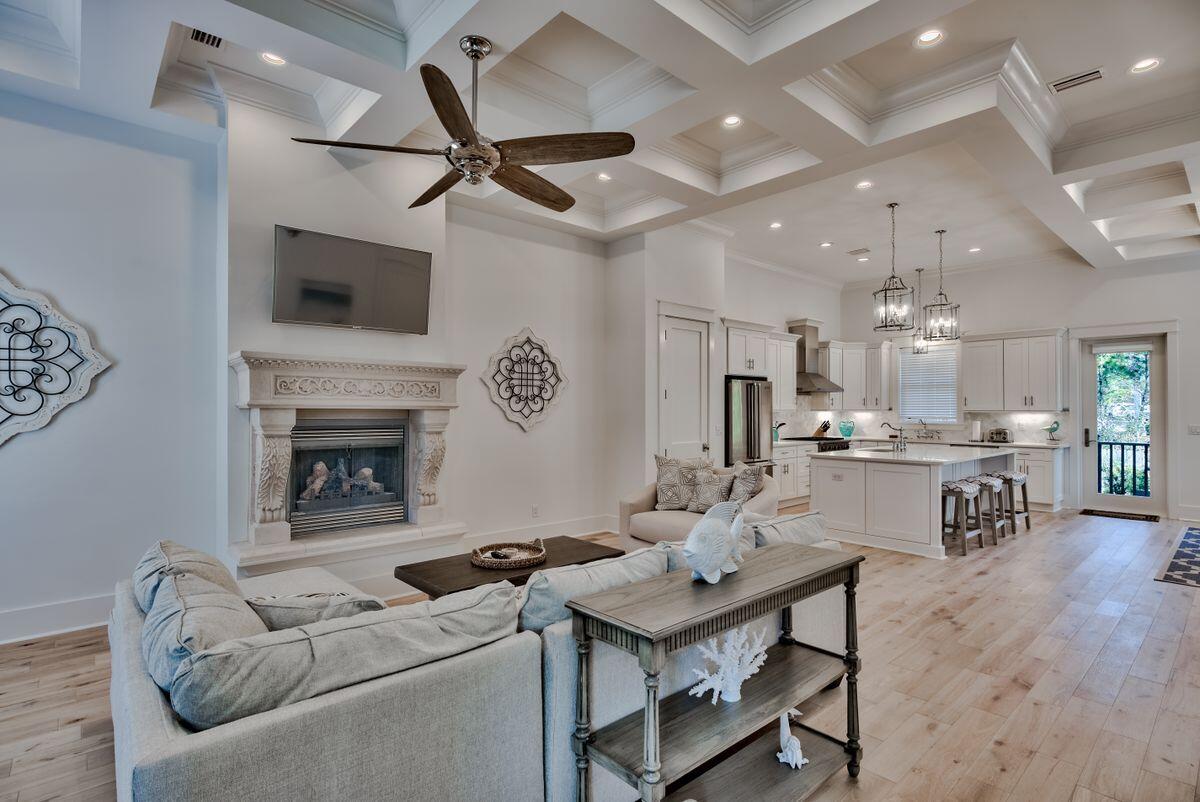 Opportunity abounds with this gorgeous five-bedroom home completed in 2019, prominently located in the highly desirable gated community of Palmeira Villas in the heart of Seagrove Beach adjacent to exemplary beach access and in close proximity to all of the world class restaurants and boutique shopping that 30A has to offer. This beautiful mediterranean villa has never been rented and presides over a gorgeous gulf view corridor and is characterized by an impressive three story vertical footprint providing beautiful coastal decor and professional furnishings throughout this five bedroom retreat.