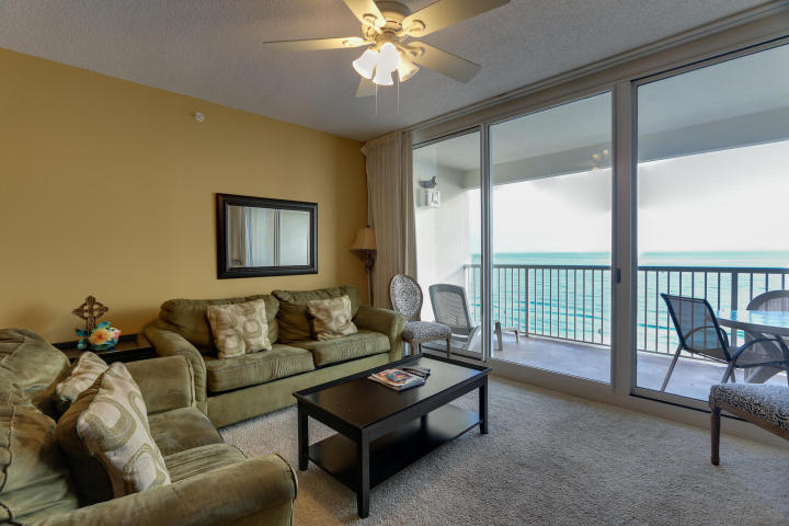 The beach getaway you have always dreamed of - a beach inspired 2/2 Gulf front condo at Majestic Beach Towers. Riveting Gulf views are framed by beachy chic interiors, designed with the Gulf of Mexico and sun in mind. Sunshine and warm gulf breezes abound from the balcony, with amazing water and beach views. The gourmet kitchen features loads of cabinet space and is fully stocked and rental ready and the rest of the condo lives larger than its square footage and is spacious and bright. Enjoy the good life at Majestic Beach Resort with resort style amenities including in/out pools, tennis, a large outdoor dining area, impressive fitness facility, community room, the Majestic Movie Theatre, the H20 Bar and Grill serving Gulfside lunch and dinner and Majestic Market featuring Starbucks coffe