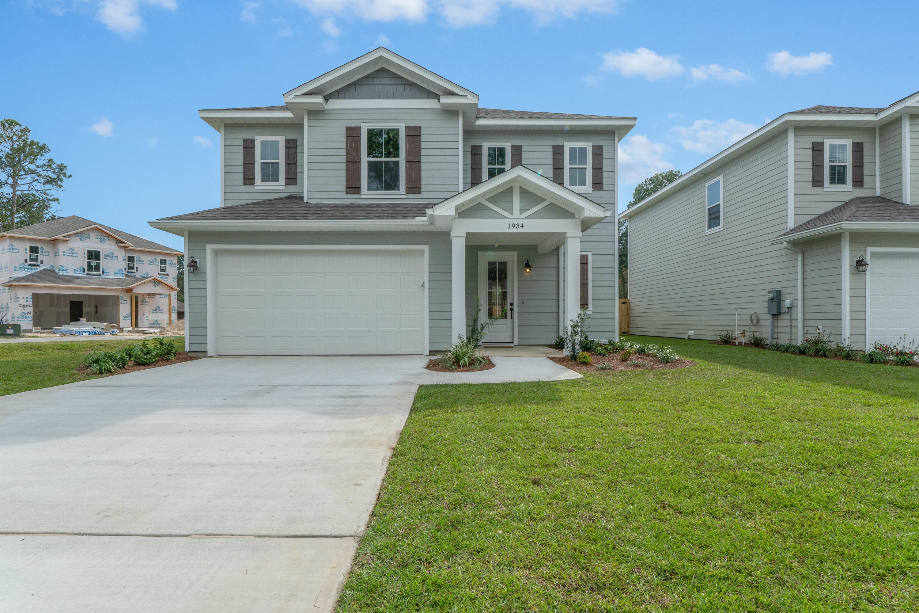 ***A MUST SEE*** Come check out this FOUR bedroom NEW CONSTRUCTION in the highly desirable BLUEWATER neighborhood. Completely move in ready with WHITE SHAKER cabinets, QUARTZ countertops, and an APRON FRONT SINK! The home boasts an OPEN FLOOR PLAN! Great for entertaining and family gatherings. Luxury Vinyl Plank flooring can be found throughout the main area. The master shower has DESIGNER TILE , double vanities, and a LARGE WALK IN CLOSET. The backyard comes fenced with a privacy fence. ASK HOW TO GET IN BEFORE THE HOLIDAYS!