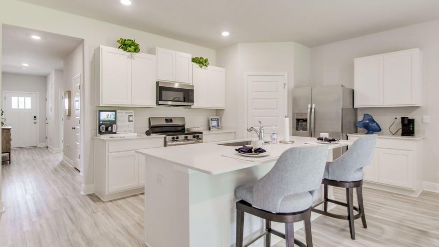 Ask us about our current incentive rates and closing cost assistance!Blackwater Reserve is a NEW community featuring a beautiful community pool, Lazy River and Pickle Ball. The 'BEAU' model is a highly desirable open concept floorplan, 9 ft. ceilings, built-in lighting and a fabulous layout for relaxed living, 4 bedrooms, 2 bathrooms, 2-car garage, covered patio & the 'Smart Home Connect 'System with a variety of convenient Smart Home devices. NICE open living room with the dining area open to the kitchen & living room has lots of windows for natural lighting. A well-designed open kitchen includes stainless steel appliances, a smooth-top range, built-in microwave, gorgeous quartz countertops, corner pantry, island bar, eye-catching wood-look flooring & carpet in the bedrooms.