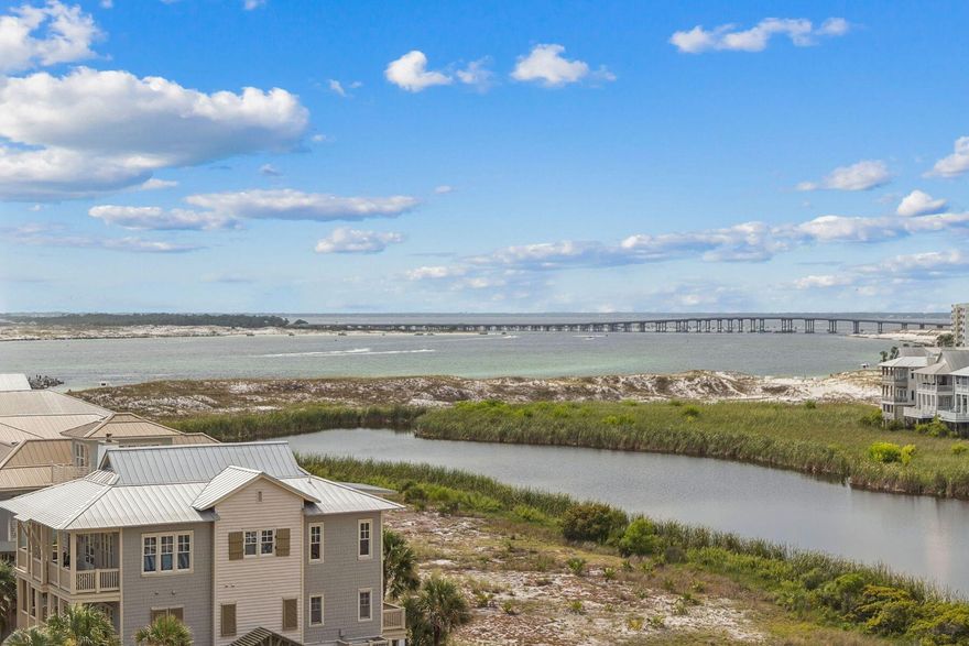 Experience unparalleled living in this stunning 2-bedroom, 2-bath condo at Jetty East, offering some of the most captivating ''sunset side'' views imaginable. From this top floor elevated vantage point, you'll marvel at the pristine beach, the expansive Gulf, the bustling Destin Pass, and the vibrant Crab Island. Imagine starting and ending each day with a masterpiece: serene mornings watching fishing boats in the East Pass and the endless Gulf of Mexico, followed by breathtaking evening sunsets and dazzling seasonal fireworks. A must see - this is the best priced 2 BR condo at Jetty East gulf front! The required Milestone Study and Structural Reserve Study have been successfully completed. Jetty East is a highly sought-after beachfront condominium nestled on Destin's desirable Holiday Isle. Here, you can effortlessly stroll to the iconic jetty to watch boats, snorkel, or fish, immersing yourself in the quintessential Destin experience. The prime location offers unparalleled convenience, with shopping, grocery stores, and an array of restaurants just a stone's throw away. Residents are spoiled with an impressive array of amenities, including 2400 sq. ft. of covered parking, a sparkling pool with a spacious sundeck, a hot tub, a beachside pavilion with charcoal grills, tennis courts, pickleball courts, a fully equipped fitness room, engaging kid's activities, live music entertainment, shuffleboard, an owners meeting room, and 900 feet of pristine sugar-white sand beach. For your peace of mind, Jetty East is a gated community with 24-hour security. Great rental investment, second home or even primary residence!