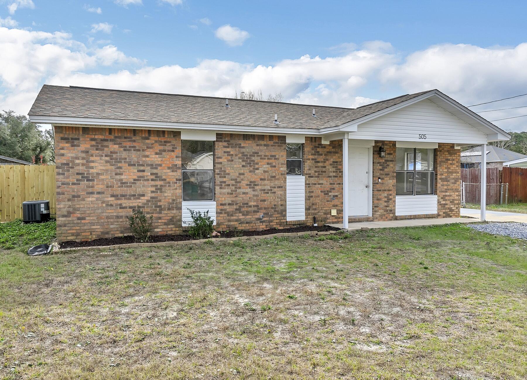 Introducing a charming 2 bedroom, 2 bathroom home in the desirable Mary Esther, FL area. This renovated home features new laminate flooring throughout the main living areas and carpeted bedrooms. The kitchen features stainless steel appliances and the master bedroom with ensuite bathroom offers a walk in closet with plenty of space. The property boasts a large fenced-in backyard, perfect for outdoor entertaining or simply enjoying some fresh air. In addition, there is a additional fenced in parking pad for convenience. Don't miss out on the opportunity to make this cozy house your new home. Contact us today to schedule a viewing! NO smoking. 600 minimum FICO credit score required in addition to meeting rental criteria. Pets allowed upon approval with a non-refundable pet fee.
All applicants are required to complete an application on https://onefamilypropertyservices.petscreening.com/ regardless of if they own a pet or not. Applicants with an ESA are also required to complete the application.
** Fees Required once an application is approved include, but may not be limited to: Security Deposit, Non-Refundable Fees (cleaning and rekey), $20 Certified Mail Fee, and Pet Fees (when applicable).