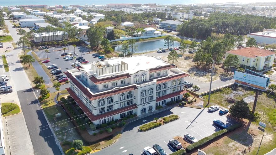 The Summit Office Building located in Miramar Beach is a professional office setting for many local businesses.  This efficient space on the 2nd floor is made up of three windowed executive offices and 4th interior office / reception area.  The building has tremendous parking & common restrooms.  Landlord is looking for a 3 -5 year lease.  Lease price of $2,300 per month includes electricity, base rent, and other triple net costs.
