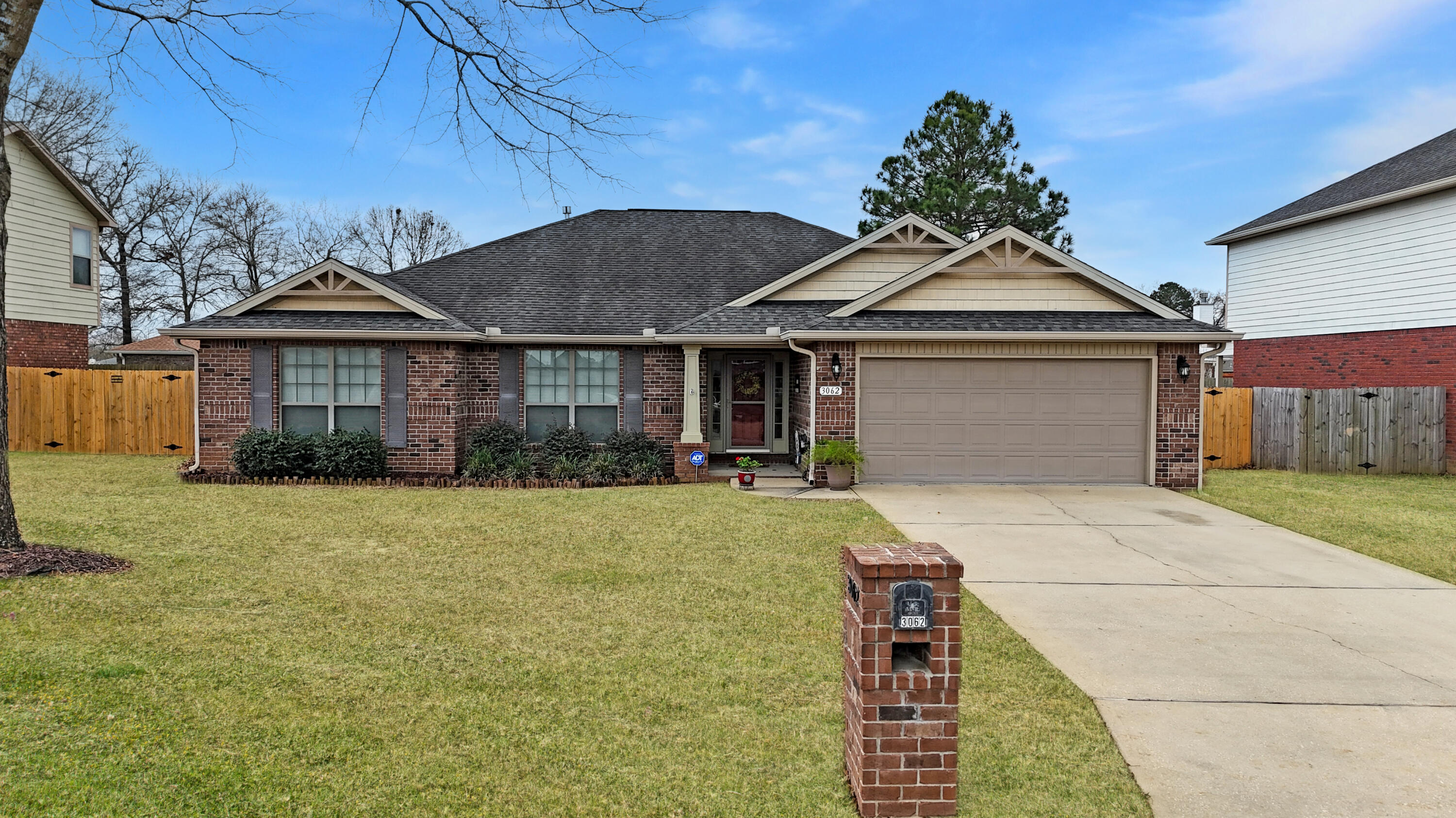 This home is located just 5 miles from I-10 in Crestview, and you dont want to miss seeing it! It is a spacious Four bedroom, two and a half bath home with numerous updates, also a generac back up electrical.The foyer flows past the half bath on your right into the great room with a vaulted ceiling that is perfect for large gatherings or parties. The great room also enjoys direct access onto a large covered back patio that is perfect for enjoying the outdoors rain or shine. The Spacious kitchen boasts stainless steel appliances, granite countertops, newly updated pack splash and a oversized pantry/laundry room.Down the hallway toward the bedrooms, the Master suite has two large walk in closets, large bedroom, dual vanities as well as oversized corner garden tub & Shower!