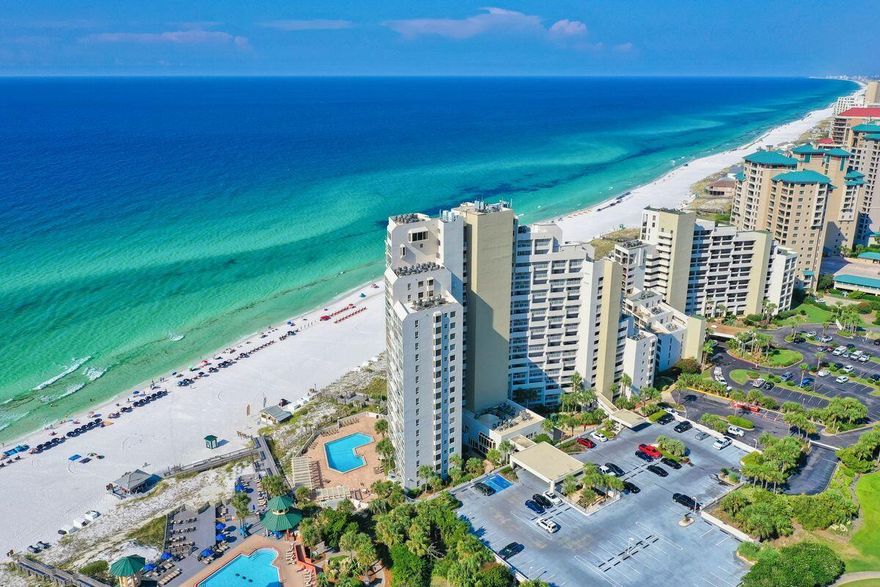 This spectacular Gulf Front condo is located in Beachside Two in the Sandestin Golf and Beach Resort. You will enjoy the spacious balcony with western gulf views and a wonderful breeze from this second-floor condo. You will enjoy no elevator wait conveniently located on the same floor as the lobby with pool and beach access. This condo includes a full kitchen, living area, and stackable washer and dryer and is estimated to gross over $60,000 in vacation rental income. Nicely furnished with tile flooring throughout and an updated bathroom with walk-in shower. Beachside II offers a private beach access, refreshing pool, an on-site fitness center, and a covered parking garage and is close to all the dining, entertainment,