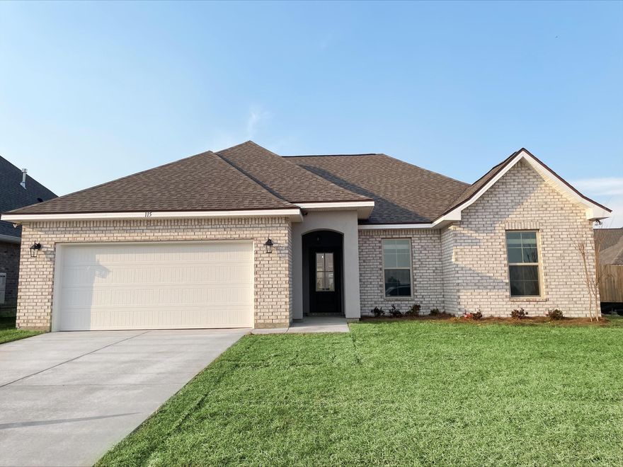 Awesome builder rate plus FREE window blinds. Restrictions apply.	

The RAVENSWOOD V B in The Bluffs at Lafayette community offers a 4 bedroom, 2 full bathroom open and split design. Upgrades added (list attached).
Special Features: double vanity, garden tub, separate shower, and 2 walk-in closets in master bath, kitchen island, covered front porch and rear patio, undermount sinks throughout, crown molding, ceiling fans in living and master, custom framed mirrors in all baths, landscaping, architectural 30-year shingles, flood lights, and more!
Energy Efficient Features: tankless gas water heater, kitchen appliance package with gas range, vinyl low E windows, and more! Energy Star Partner.