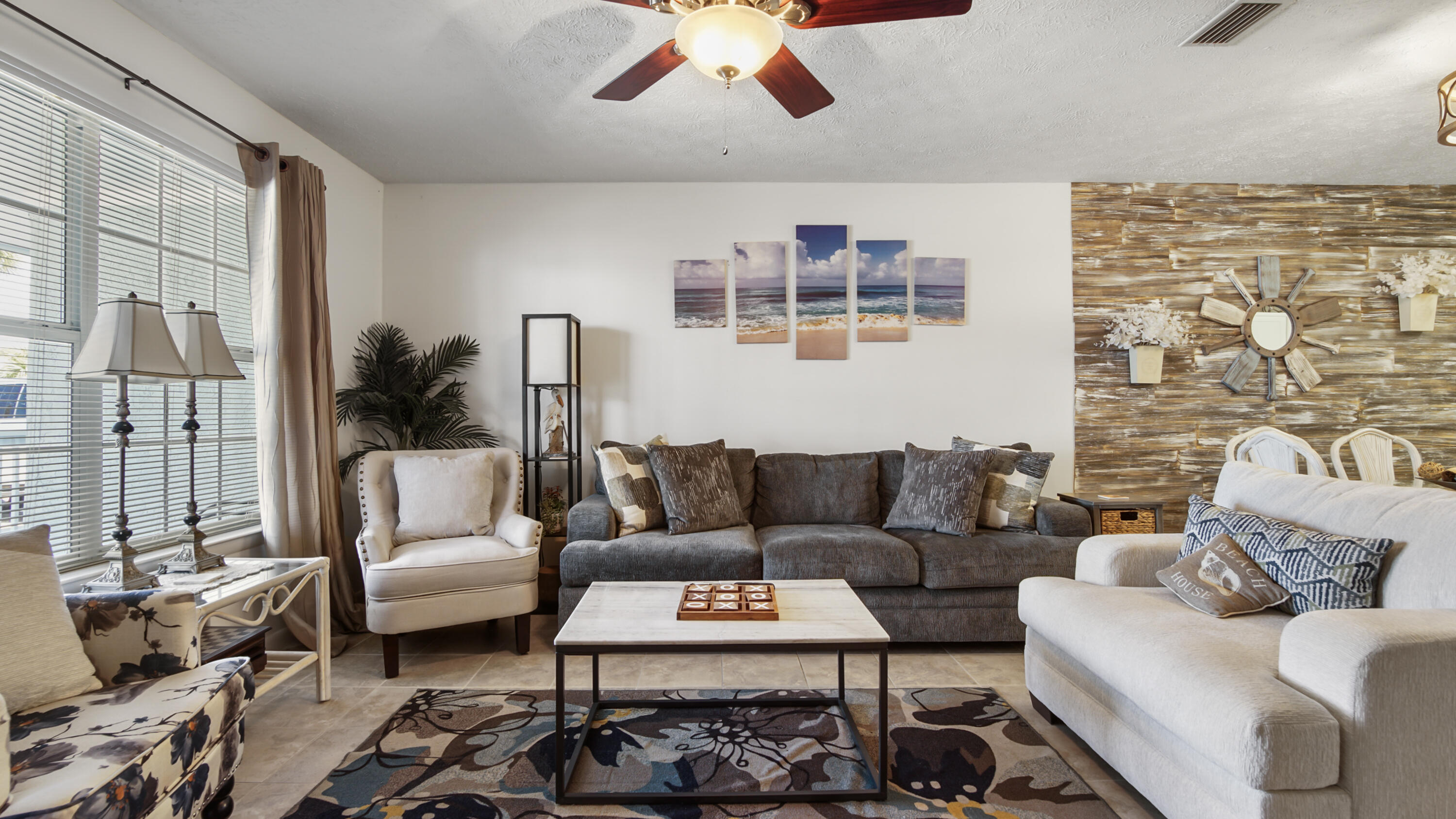 Welcome to your perfect slice of paradise in Panama City Beach! This charming 2-bedroom, 2-bathroom low-rise condo unit is located just a short stroll from the World's Most Beautiful Beaches and is ready for immediate enjoyment, whether you're looking for a turn-key vacation rental, a weekend escape, or your future retirement haven.Step inside and experience the unique charm of this modern beach-style retreat, thoughtfully designed with freshly updated fixtures, eclectic wall decor, and stylish accents that bring the coastal vibe to life. The open-concept layout seamlessly connects the kitchen, dining, and living spaces, perfect for entertaining, relaxing, or keeping the chef part of the action.The Primary Suite is your private oasis, complete with an ensuite bath and direct access The Primary Suite is your private oasis, complete with an ensuite bath and direct access to a covered back porch, perfect for morning coffee or evening wind-downs. This unit is fully furnished (minus a few personal items) and ready to generate immediate rental income or offer instant relaxation as your home away from home.
Enjoy access to a beautiful community pool, ideal for family fun or soaking up the Florida sun. And when you're ready to explore, you're only 3.3 miles from Pier Park, where fine dining, boutique shopping, entertainment, and pier fishing await all just a golf cart ride away!
HOA includes Water, trash, sewer, cable, exterior insurance, flood insurance, and more, giving you peace of mind and more time to enjoy the beach life.
Whether you're looking to invest, escape, or retire, this uniquely decorated condo is a rare find in one of Florida's most desirable coastal communities. Schedule your private showing today.