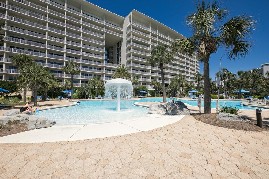 Just Listed! Fantastic 2 br condominium in Sterling Shores. This is the Boca floor plan with great gulf views and balconies opening up from the living area and master suite. Enjoy good gulf, beach and pool views from this ideally situated condo. An open floor plan encompasses two bedrooms, two full baths and flowing, large-scale living area with beautiful tiled floors. Room highlights include a master suite with balcony, walk-in closet and bath with jacuzzi tub and separate shower; a large kitchen features a high bar for additional seating and a full sized washer and dryer. Sterling Shores is one of Destin's premier resorts and features a 4,300 sf lagoon-style pool, private Gulf-front beach club with pool and bar & grill; 400 ft of beachfront, surround-sound movie theater; bbq grills and picnic area, 9-acre gated grounds with lush tropical landscaping, high-speed internet access, beach rental service, on-site rental management and much more.