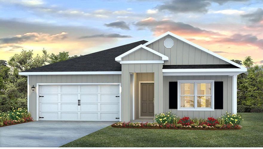 Shoal River Landing offers residents a community pool, pavilion, sidewalks, underground utilities in desirable S. Crestview. The charming Cali is one of our most popular Open Designs with 4 beds, 2 baths, covered back patio, 2-car garage & a Smart Home Connect System with several devices. A well-designed kitchen offers relaxed living with a lg. island bar, quite dishwasher, all stainless appliances, pantry, Granite & nice dining area. Spacious bedroom 1 & adjoining bath feature a walk-in closet, extra storage closet, double sinks, Granite vanity large shower. Striking wood-look flooring throughout & Friese carpet in the bedrooms. Durable Hardie exterior adds to the GREAT curb appeal. Easy drive to the airport, military base, Ft. Walton/Destin area beaches & minutes to golfing. MUST SEE.