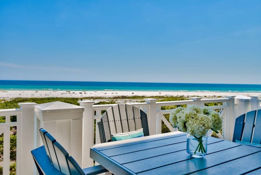 This Gulf front unit has it all. Serene dune and sea views from the living room, kitchen and bedrooms make this an ideal vacation rental, second home or even a primary residence. From the spacious sitting and dining area, views of the sparkling Gulf waters are framed in a series of floor-to-ceiling windows. Built-in display shelves and a useful office area provide an unpretentious tone to the well-planned space, and just wait until you see the gourmet kitchen. Three nicely proportioned bedrooms with wood flooring in the master, are served by modern bathrooms, one with a deep jetted tub for easing aches and pains after a day on the beach or golf course. Wake up to serene beach views with sunlight glinting on the white-edged water. Step outside and breathe in the fresh sea air and views of the unspoiled dunes. Head out along the boardwalk for a bracing walk beside the gently turning waves, just you and the seabirds for company, before returning to enjoy breakfast on the deck. The unit comes with garage parking and access to the infinite amenities that make WaterSound arguably the best beachfront community in Walton County. Look forward to using the fitness center with sauna, dog park and children's play area. Seven miles of boardwalks connect communities with the beach club, pools, dining and recreational activities. Why settle for anything less?
