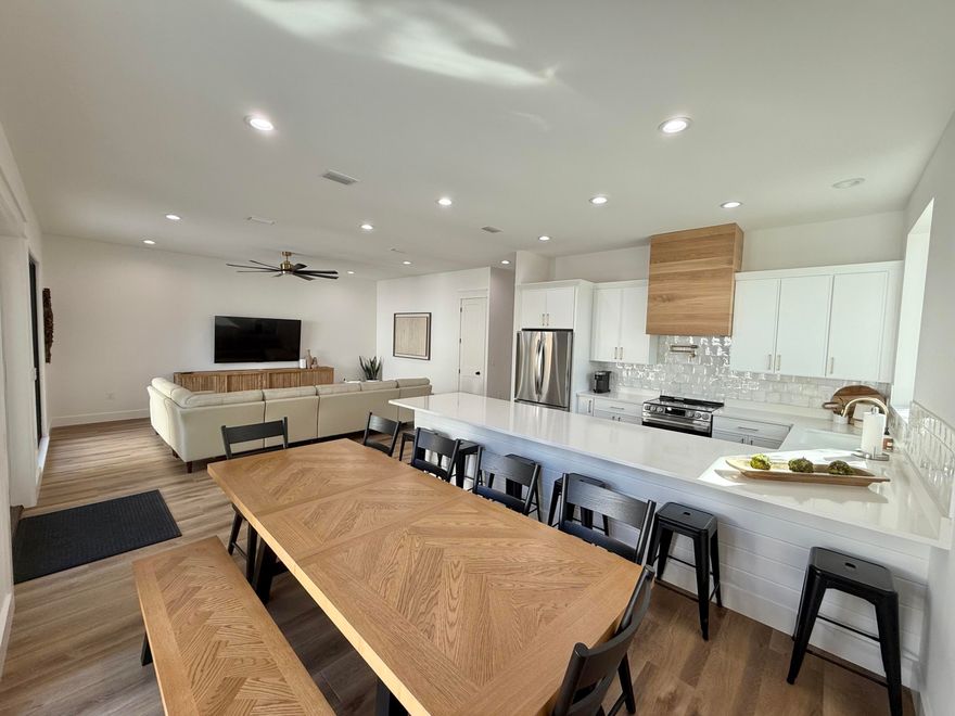 Brand-New Coastal Luxury | Estimated Completion: October 2025. Rental Projections $200k+/Year! Welcome to your dream beach retreat in the heart of Kokomo Kove, nestled within the highly desirable Crystal Beach neighborhood of Destin, Florida. This fully furnished, custom-built home offers the ultimate in coastal living with private, deeded beach access--plus you're just two blocks from 340 feet of newly acquired public beach access.Boasting 6 spacious bedrooms and 5 full bathrooms, this thoughtfully designed residence is perfect for entertaining or relaxing in style. The open-concept layout flows effortlessly from the main living area to a private backyard oasis, complete with a sparkling saltwater pool and spa, perfect for enjoying the Florida sunshine year-round. The main level features two generously sized bedrooms, including one of with an en-suite bathroom ideal for guests or multigenerational living.

The gourmet kitchen features elegant quartz countertops, shaker-style cabinets, stainless steel appliances and flows into a bright and airy living and dining area. Two oversized 6' x 8' windows flood the space with natural light and offer beautiful views of the pool and backyard.

Upstairs, you'll find four additional bedrooms, including a fun bunk room designed with built-ins perfect for kids or vacation rental appeal.
Step outside and indulge in resort-style living. The luxurious saltwater pool and spa are enhanced with OmniLogic smartphone automation, allowing you to control the settings with a tap. The detached pool house/cabana adds even more versatility, featuring a stylish bar area, half bathroom, and an outdoor shower for added convenience after a day at the beach.

Whether you're looking for a primary residence, a vacation getaway, or high-performing investment property, this exceptional home offers the perfect blend of modern comfort with timeless beach charm right in one of Destin's most coveted communities.