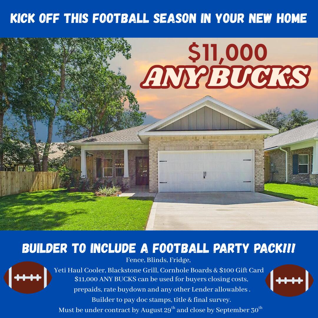 MOVE - IN READY!! The builder is covering 2% of the buyer's closing costs, plus doc stamps, title fees, and the final survey. A fence and refrigerator are also included, and buyers can choose from multiple blind options to customize their new home. Welcome to 1575 Pine Street, a beautifully crafted new construction home in Niceville, Florida. Designed for both comfort and style, this 4-bedroom, 2.5-bathroom home offers 2,123 sq. ft. of well-planned living space. The kitchen is a standout, featuring Quartz countertops, a ceramic tile backsplash, double-edge shaker cabinetry, and sleek stainless steel appliances. Throughout the home, LVP flooring provides both durability and elegance, while matte black hardware and modern finishes enhance the design. Energy efficiency is key, with natural gas fueling the heat, cooking range, dryer hookup, and tankless water heater, keeping utility costs lower. Don't miss out on this fantastic opportunity!