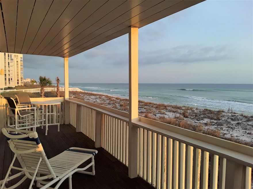 This 2/2 Condo sits ''DIRECTLY ON THE BEACH'' with east & west views of the beautiful Gulf sands & sparkling emerald waters. Enjoy your east breakfast nook view looking down the beautiful white sands. The 33' Balcony offers an up front view of the surf. The 43 acre Sandpiper Cove Gated Resort offers all the amenities: Free9 Hole Golf Pitch & Putt Course, 5 Pools/3 Hot Tubs, 6 Tennis Courts, Pickle Ball, Marina w/long term leases, Canal Boat Docking, 2 Restaurants, 1100 ft of beaches & more. This Condo offers a Large Living/Dining Area, Open Kitchen with Island and Breakfast Bar for two. Master Bdrm is directly on the Gulf with balcony access. Washer/Dryer in unit. Perfect for primary home, second home or vacation rental. Fully Furnished & Rental Ready SANDPIPER COVE RESORT is a 43 Acre gated Resort located in Central Destin.  Central to Destin Shopping and fun.   The Resort is located on the Gulf of Mexico and Destin Harbor. 

Amenities are expansive in this vacation rental resort.  Enjoy playing free Golf on the 9 hole 3 par pitch and putt course plus there is a putting green. There are 6 Tennis Courts (3 lighted).  The 5 pools (2 heated) are scattered around the resort and there are 3 Hot Tubs.  Other fun things to do:  Volleyball, Pickle Ball, Bocce Ball, Horseshoes

Crossover to the south side of the resort for 3 Dune Walkovers to 1100 ft of white pristine beaches on the Gulf of Mexico.  Enjoy the beach pavilion, picnic tables, restrooms, showers and seasonal Beach Bar.

There is also Fine Dining at the famous Louisiana Lagniappe Restaurant and Lounge on the canal.  There is a marina on the Harbor offering Long Term Leases.  In addition, there is short term boat docking along the canal.