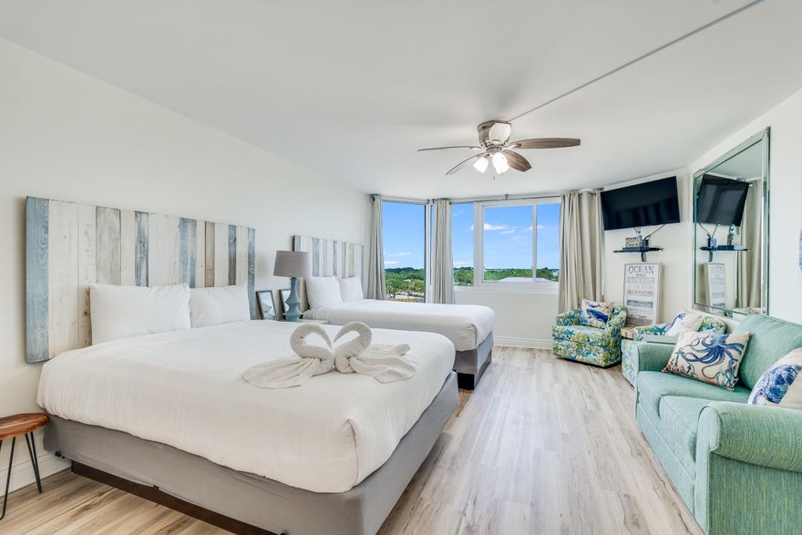 This beautifully maintained studio, located in the renowned Top of the Gulf, offers the perfect blend of comfort and convenience. Unit A306 has been updated in 2023, including stunning new floors, making it an ideal investment opportunity. The prime beachfront location ensures that you'll always have access to the best of Panama City Beach.