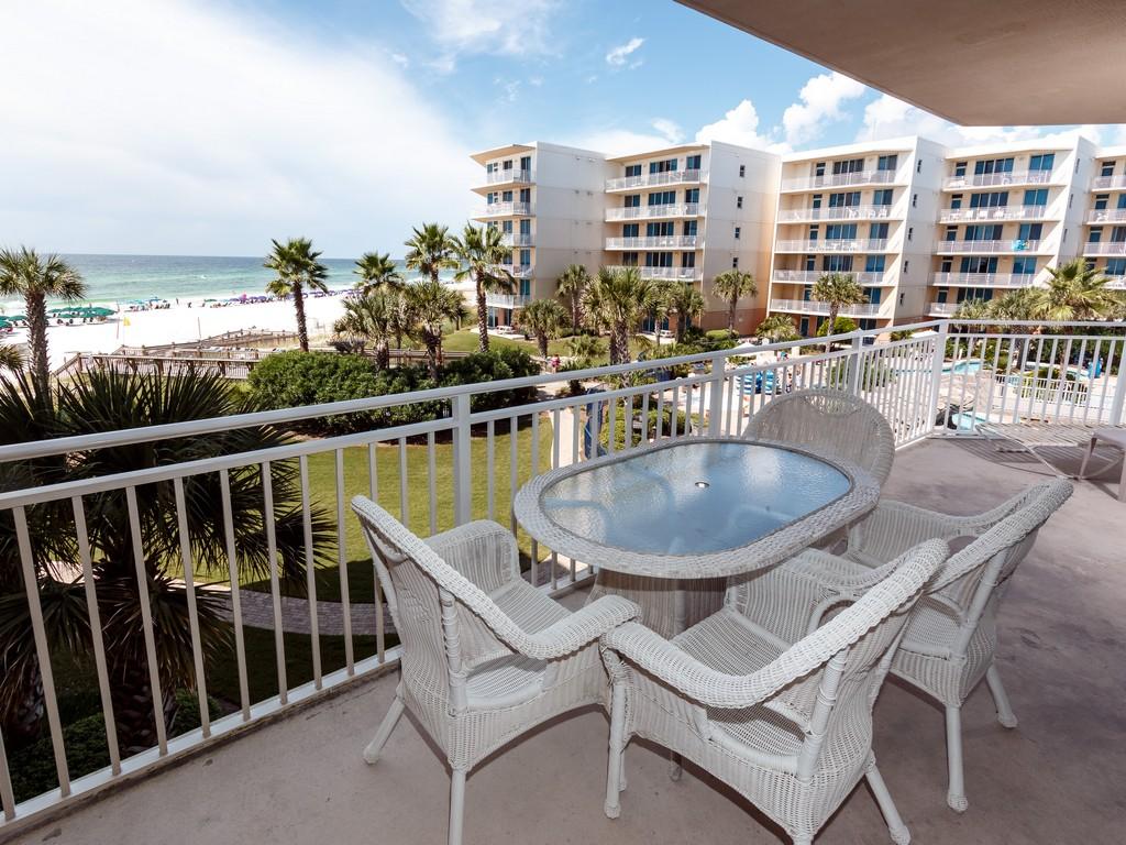 Primo 1st stack in from the Gulf. $51,356 in 2013 $43,936 in 2014; $41,956 in 2015 gross rental income! The best of Fort Walton Beach's newest construction offerings on a whopping 490' of the most spectacular beachfront! #A302 is a large 3rd floor, furnished 1,292 sf B2 plan, 2br/2.5ba with bunks unit in Building A. Huge income producer on site rental. Nicely designed with both Bedrooms and LR with access onto the balcony which faces the Gulf of Mexico. Take advantage of the extra space and rentability of the bonus bunk room! Enjoy Waterscape amenities and the sugar white sand beaches and emerald green waters of the Gulf of Mexico. This is the only property with this level of amenities large beach front, dune crossovers with 4 freshwater showers, 2