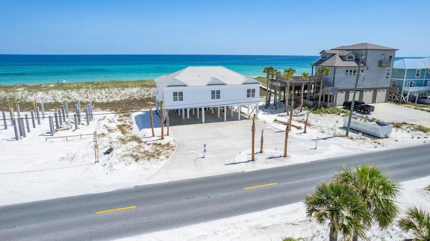 The Best gulf front Home option on Navarre Beach! With aprox 100 feet of frontage, this classic beach house is ready for its next owner. Many recent update in the past year including a new roof make it a turn key option. as sold fully furnished. Currently used as a second home with rental projections in the 150k range should the next owner choose this option. If you have been waiting for a beach house, this should be seen to truly appreciate everything it has to offer.