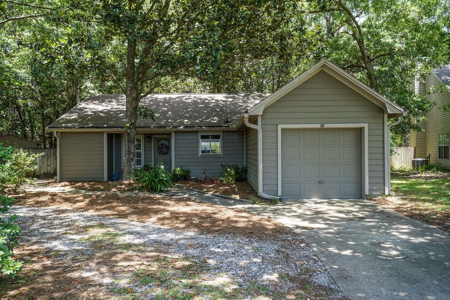 Over a Quarter Acre with PRIVATE, Fenced Back Yard. Fire Pit included :)  Finally, a place to park your Boat!!  Gated Community in the Heart of Santa Rosa Beach abound with lush, mature vegetation.  The kitchen was completely renovated in 2018, along with, more recently, a brand new Master Bathroom, all bedrooms & hallway flooring, and new shower & vanity in Guest Bathroom.  Bonus: Garage is heated/cooled and there's a storage shed in the back yard.  You DON'T HAVE TO SPEND AN ARM AND A LEG TO HAVE IT ALL!  Call immediately for a showing or to submit an Offer.