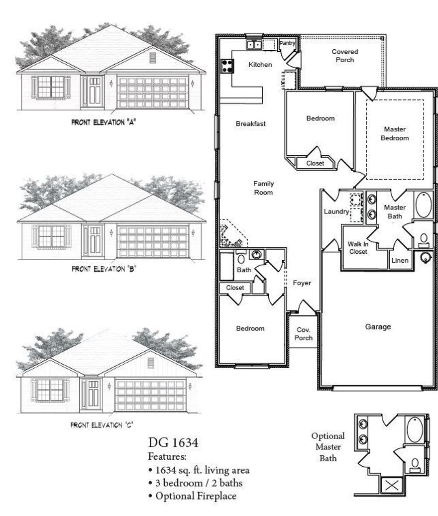 Welcome to HIDDEN PINES by Adams Homes. Located just 30 minutes to Navarre Beach, with close proximity to schools, shopping and much more. This home is 3-sided brick with Hardi design front, 2 car automatic garage, sprinklers with timer, and a sodded yard with a landscaping package. Some upgrades that are being added to this home include granite/quartz countertops in kitchen and bathrooms, Puretec LVP flooring everywhere with carpet only in bedrooms, craftsman style elevation, and garden tub in the master bathroom.