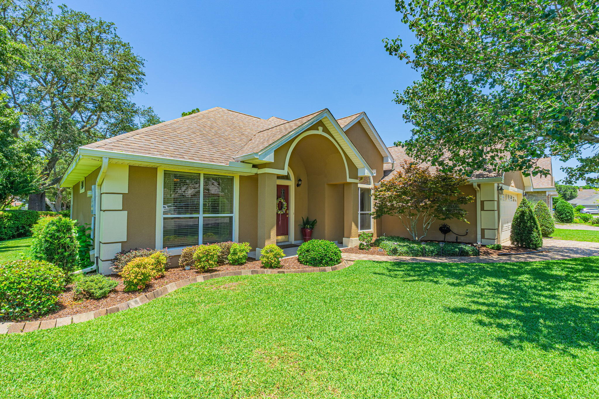 Nestled on the 3rd tee box, this beautifully designed 3-bedroom, 2-bath home offers the perfect blend of comfort and convenience. With a spacious open floor plan, the home features a great room, dining room, and a cozy sitting area seamlessly adjoined to an eat-in kitchen with a breakfast bar--ideal for both everyday living and entertaining. Enjoy an abundance of natural light throughout the home, highlighted by large windows and scenic views of the mature landscaping that surrounds the property. The split-bedroom layout ensures privacy and functionality, while the master suite offers a tranquil retreat. Step outside and relax on the screened-in, two-level patio, perfect for enjoying the outdoors in comfort, while taking in the serene views of the golf course. Please See MORE! The 2-car garage provides ample storage with custom-built cabinetry, making organization a breeze. An extra bonus is the hidden safe! Ask me about it :) !! Whether you're an avid golfer or someone who appreciates peaceful surroundings, this home is a must-see!
Buyer to verify all pertinent info