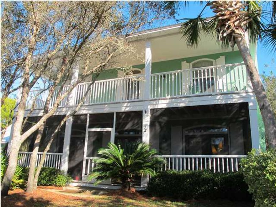 72 Greenwood (AKA Flamingo Key) is the premier beach home in Sugarwood Beach. Two large porches (one screened), beautiful tropical pool setting, attached carriage house, and dedicated beach walkover with low density usage. Located the 5th property from the beach, in the heart of Seagrove Beach, close to everything. Quality details throughout: fireplace, built-in bookshelves, multiple French doors opening to the screened porch for an easy indoor/outdoor flow. This property has been on a rental program w strong history. Home has had numerous recent upgrades. Ex: new paint on exterior and much of interior, new modern furnishings + fine art (sold w home), new carpet in all bedrooms, pool and pool deck completely refinished, new pool and porch furniture. Owner is a lic. FL Realtor.