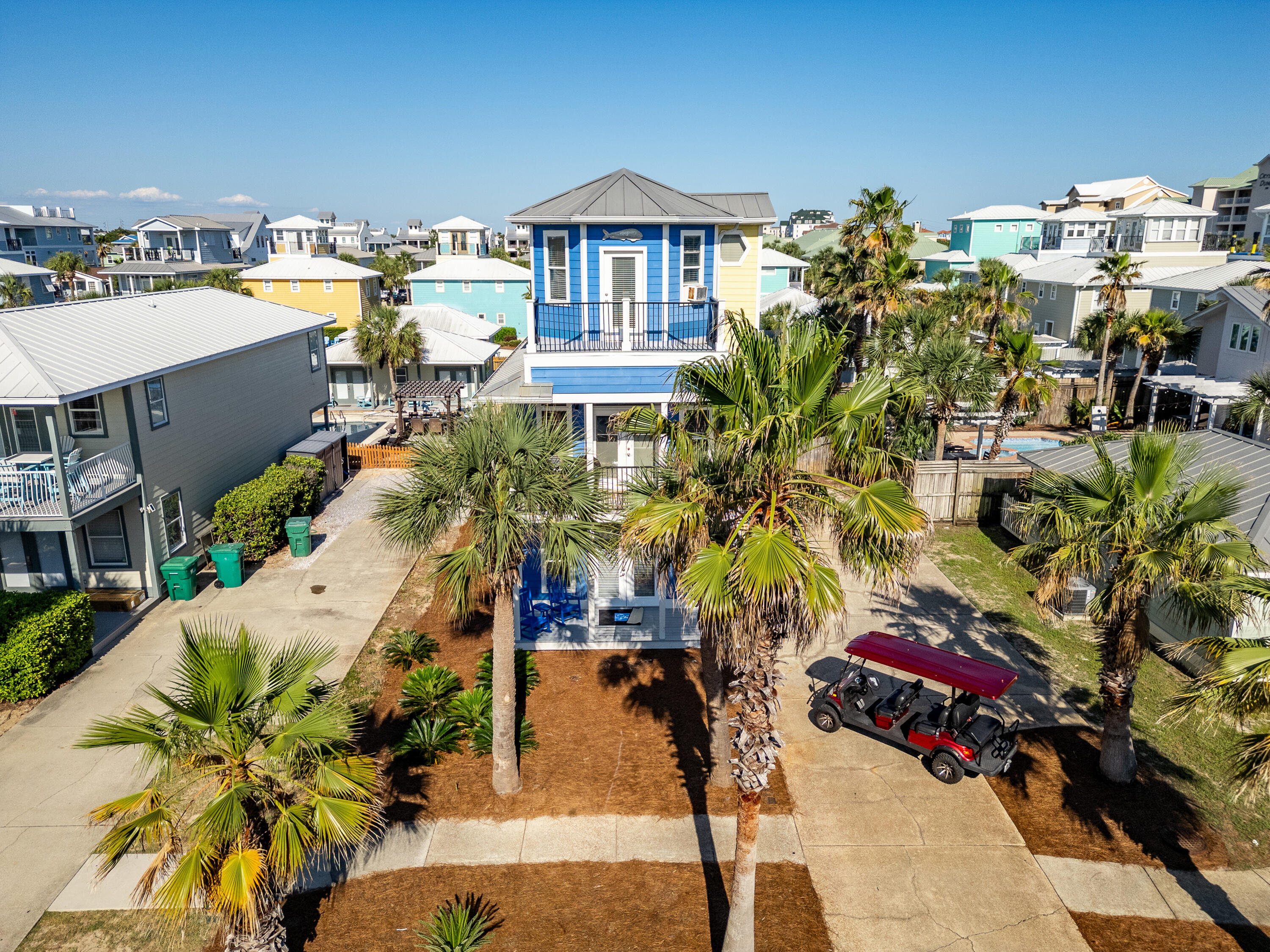 Two Homes in One - Income-Producing Coastal GetawayDiscover the ultimate beachside investment with this exceptional 3-story home featuring a separate carriage house and accommodations for up to 18 guests. Designed with timeless coastal charm and modern finishes, this property offers a unique opportunity for personal enjoyment and short-term rental income.Enjoy multiple private balconies with scenic Gulf views, and a private backyard retreat with a heated pool and expansive wood deck--perfect for outdoor dining and relaxation. Zoned for short-term rentals and located in one of Destin's most vibrant resort areas, this property offers immediate lifestyle and income appeal.Whether you're expanding your portfolio or looking for a personal retreat with income potential, this one that checks all the boxes for comfort, style, and opportunity.