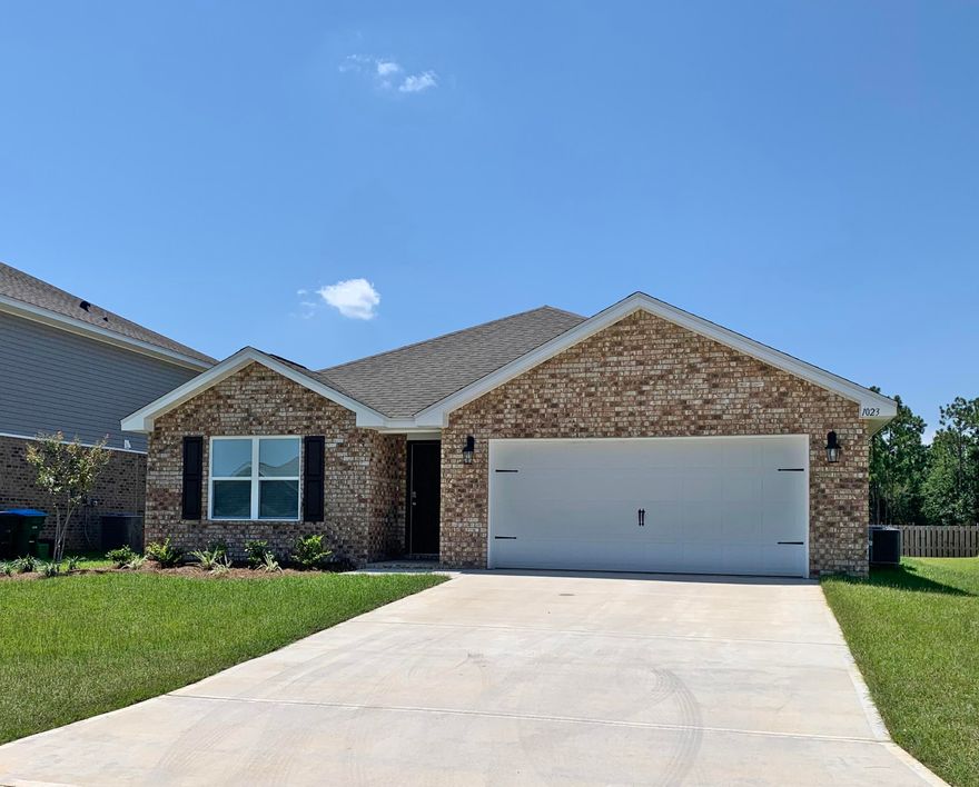 BRAND NEW HOME In Sought after Redstone Commons in South Crestview!  Home Features: 4 Bedrooms / 2 Baths / 2 Car Garage / Covered Back Porch / Granite Kitchen Counter Tops / Stainless Steel Appliances / Open Floor Plan / Indoor Laundry Room w/Washer & Dryer.  Master Suite features 2 Walk-in Closets / Double Vanity / Large 5' Shower.  Approx 10 miles to Duke Field / and 20 miles to Eglin AFB.  No 
Pets.  One Year Lease w/Military Kick out Clause.