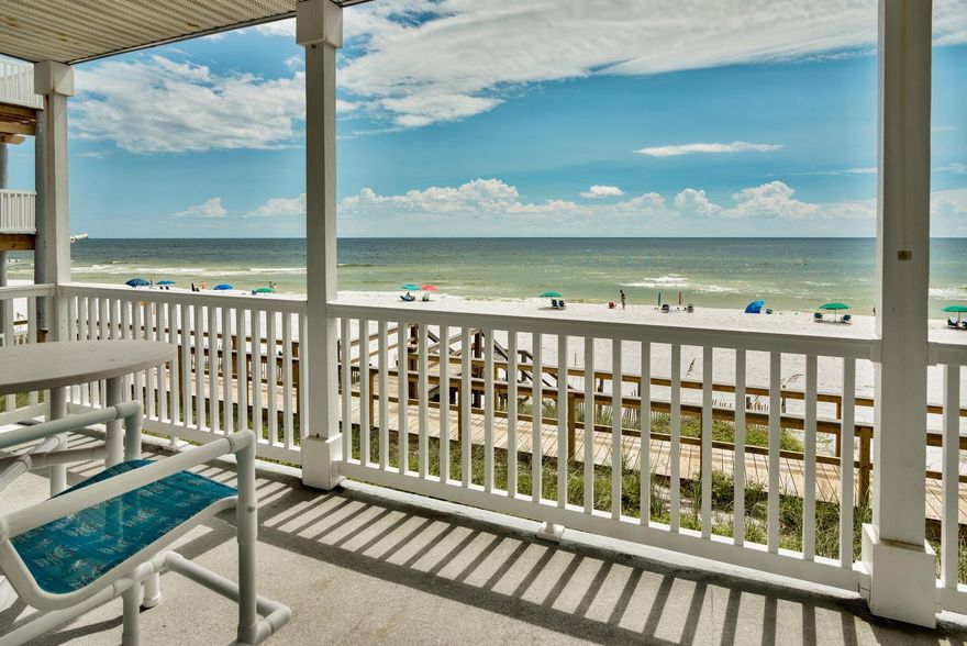 This Sugar Dunes residence is situated Gulf-front along Scenic 30A, in the prime location of Seagrove. Ideal for spending your days ''toes in the sand''. The 3 bedroom gulf-front condominium is nestled in the gated community of Sugar Dunes boasts spectacular unobstructed gulf-views as well as direct beach access from your deck. Sitting directly on 350 feet of dedicated beach, you step directly from your deck onto the sand. After a day at the beach, shower off and enter your gulf-front retreat through your private entrance off your deck. Located just east of Eastern Lake and minutes from Seaside, Watercolor and Rosemary Beach, this rental-ready fully furnished unit is projecting over $50,000 in rental income. If gulf-front living is what you are looking for, search no further!