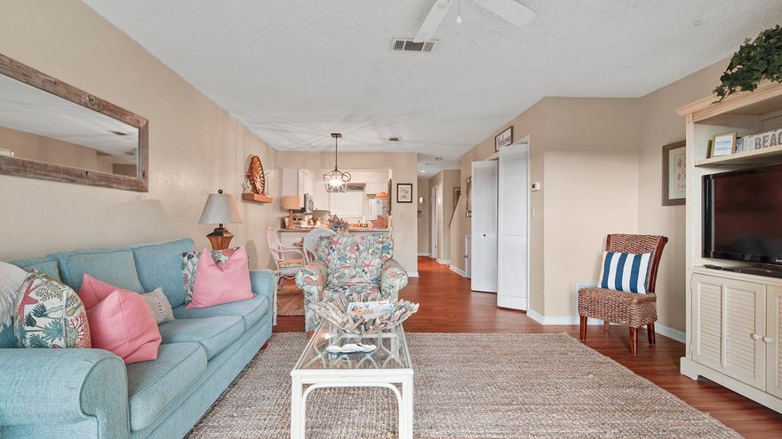 Welcome to this beautifully furnished, rental-ready 2-bedroom condo just steps from the sugar-white sands of the Gulf of Mexico! Nestled on the tranquil west end of Panama City Beach, this coastal retreat offers a perfect blend of relaxation and convenience. Inside, you'll find a fully furnished layout designed for comfort and ease, making it the ideal beach getaway or investment property. Enjoy access to two sparkling pools, tennis and pickleball courts, a fitness room, and a spacious community room, all designed to enhance your beachside lifestyle. Whether you're looking to unwind in a serene environment or step into an active rental market, this condo is your gateway to the best of Panama City Beach. Don't miss the chance