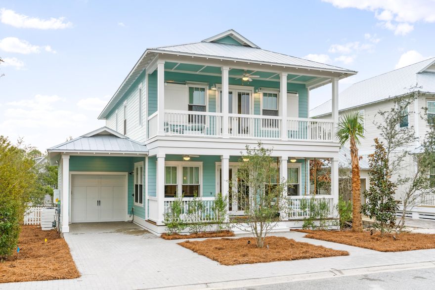 This like new 4 BR 4.5 BA 2-story beach house with 1 car garage features luxury furnishings with a master on main, a master on the 2nd floor, a bunk room, a king guest room and a bonus/play room. The home backs up to a dedicated green space and is a short walk to the sugary white sand beaches on the emerald coast. The home has a proven rental history (110K net) with heavy (4 months) owner usage. This hidden gem in the gated community of The Preserve at Grayton Beach has one of the best private gated beach accesses on all of 30A with a view that will literally take your breath away. Other amenities include 2 community pools, high speed fiber cable, clubhouse, tennis/pickleball courts included in one of the lowest priced HOA's on 30A. Comes complete with beach bikes and 6-person golf cart.