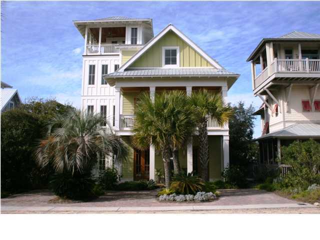 CONTEMPORARY COMFORTS IN THE VINTAGE ATMOSPHERE OF OLD SEAGROVE. From the sunset porches to the private courtyard and heated pool, ''Sun Kissed'' possesses all the elements of the perfect vacation cottage. Each floor was designed with a sitting area to compliment all the bedrooms and provide places for everyone's favorite activities. The first floor has a guest bedroom opening onto the pool and patio and a bunk room with custom built-ins beds. A media room accommodates the younger family members and the sitting area also sleeps two extra guests. An open living room, dining and gourmet kitchen is located on the second floor and extends onto a 24 x 8 ft. porch. The master bedroom and bath features its own porch over looking the patio and pool; trough tub with separate travertine