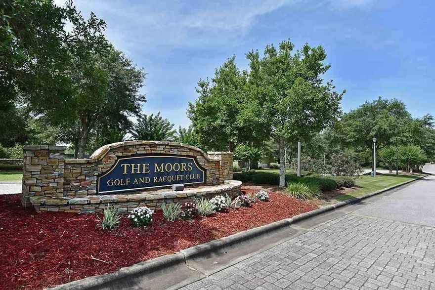 Welcome to the Moors Golf and Racquet Club! The Moors is a secluded, private gated community of custom homes, is professionally managed with private roads intended to protect property value and to enjoy quiet living. The Moors architectural guidelines preserve appeal and ensure property values are maintained. This lovely lake-view homesite, located in the Highlands, is approximately 0.43 acres. Amenities include a beautiful swimming pool, tennis courts, playground, and a community center with an exercise room, pool table, small library, kitchen and social area. The Moors is a treasure of a place to live, work and play, with easy access to the beautiful Gulf Coast white sand beaches, emerald green waters, shopping, dining and recreation.