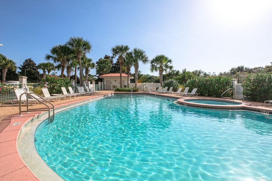 Your Gateway to 30A is waiting for you at the Inn at Seacrest Beach! This hidden gem of a building doesn't often have units for sale, so this is a must see. This unit features a rare, spacious, 90-degree wrap-around corner balcony overlooking Alys Beach! Enjoy a quiet spot to unwind and catch famous 30A sunsets. Enjoy a private pool, deeded beach access and all the shopping, culture and fun that a 30A lifestyle affords. This turn-key studio is updated with a new air conditioning system and has freshly painted interiors. Keep this retreat for your own private getaway or keep for the excellent vacation rental income. This low maintenance building offers affordable hoa fees that include just about everything you need. Measurements approximate, please verify.