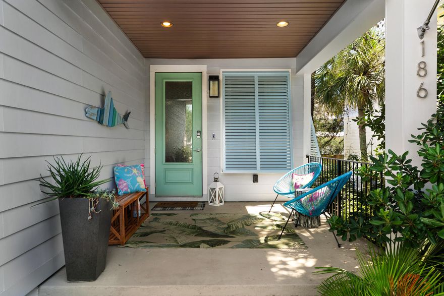 A perfect coastal retreat at this charming beach cottage.  Nestled in the  serene neighborhood of Ventana Dunes on Scenic 30A.This ranch style home features open-concept living making it ideal for relaxation and  entertaining.  Enjoy the  private backyard and screened-in porch off a bright, sunny  kitchen.Just minutes to the beach, prime restaurants and quaint shops.This energy efficient Nudura (ICF) insulated home is one of its main sought after amenities.  Other features are a metal roof, 2 car garage, fenced yard and bunk room with its own bath.Keep the cool concrete floors or finish as you please.You will be happy you chose this for your beach get-away or full time residence. Personal property i.e. dishes cookware, decor and small appliances golf cart and most furnishings do not remai