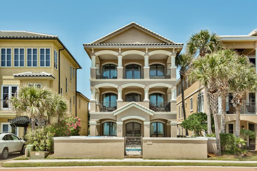 Welcome to Caribbean Cabana - An Often Requested Retreat! Enjoy stunning Gulf views from this front row beauty with its own private, heated pool (a rare find!). Access to the sparkling water and fabulous white sand beach is right across the private road. Surely one of the areas most requested, high end residences for making memories. Sleeps 20 with five bedrooms (2 master suites), 5 full baths, 2 powder rooms, and a bunk room off the lower rec room (sleeps 8). Beautiful views from interior rooms, as well as expansive balconies to offer additional space for upscale relaxing and entertaining. Recent exterior and interior upgrades include 65'' flat screens in masters, new 55'' throughout remaining bedrooms, including master bath. New beds, mattresses and high end bedding, and a new dining