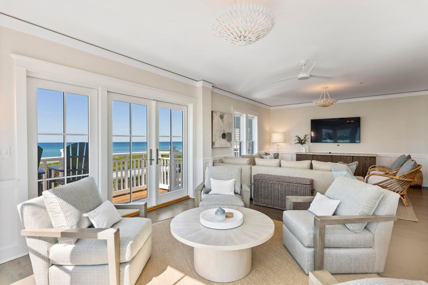 Imagine stepping into your very own corner unit condo, perched directly on the shores of the Gulf of Mexico at Watercolor Beachside. This third and fourth-floor residence not only boasts breathtaking, unobstructed views of the glistening waters but also enjoys a unique vantage point that captures the serene beauty of Seaside to the east.The condo itself has been thoughtfully updated, featuring all-new windows and doors that not only ensure peace and security but also frame the stunning vistas and flood the space with natural light. The open floor plan is deliberately designed to maximize these views, incorporating two distinct seating areas in the living room and a generous dining area, making it perfect for entertaining or simply enjoying the tranquil surroundings. The sleeping arrangements are equally impressive, with a convenient guest room on the third floor and the primary bedroom on the fourth floor, equipped with a king bed and commanding its own spectacular views. Additionally, the custom-designed bunk room on the fourth floor can sleep six, complete with in-suite baths for privacy and convenience.
This residence includes two dedicated parking spaces, one of which is covered, adding an extra layer of convenience. Exclusive to Gulf front homeowners is a private pool, offering a quiet retreat from the bustling beach club nearby, which is just steps away.



Owning this condo means embracing a lifestyle of unparalleled beauty and comfort, where every day ends with a spectacular sunset from your own piece of paradise on the Gulf coast.
