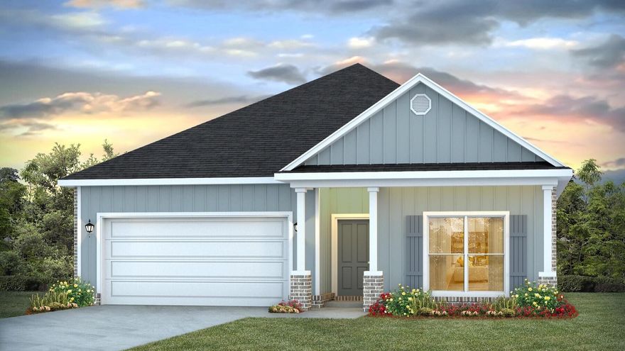 Welcome to the 71 Gray Owl Drive, a new home located at Owl's Head Farms, in Freeport, Florida. Step inside to a welcoming and open layout designed for comfortable living. The kitchen, complete with quartz countertops, Whirlpool stainless steel appliances, undermount single basin sink with a dedicated water filter faucet and a functional island, opens directly to the dining area and living room, creating a seamless space for entertaining and relaxation. The high 9' ceilings and additional tray ceilings in the living and primary bedroom create boosts the luxurious feel in this home. The owner's suite, tucked away at the back of the home, features a private bathroom with a walk-in shower and double vanity.