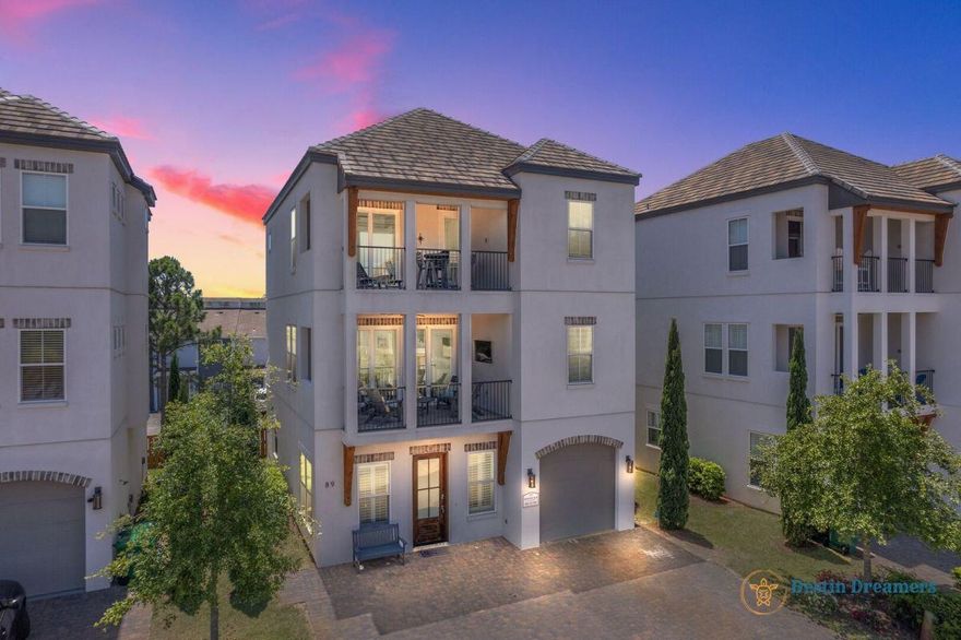 Discover the charm of 89 Wadleigh Way, a beloved gem named after Hemingway's classic, The Old Man and the Sea. This fully furnished property has captivated both owners and guests for years, offering the most sought-after layout in The Retreat at Miramar. Families adore the enclosed bunk bedroom just off the game room, and the balconies overlooking the pool area provide the perfect spot to relax and unwind.Adding to its allure, a custom lifted and wrapped 6-seater golf cart conveys, ready for your family to explore the town in style. With five master suites, each featuring its own en suite bathroom, and a custom-built sixth bunk bedroom off the second-floor living room, everyone will feel right at home during your next family vacation at this incredible retreat. Come experience this extraordinary property firsthand and start planning your next family reunion in this enchanting retreat.
