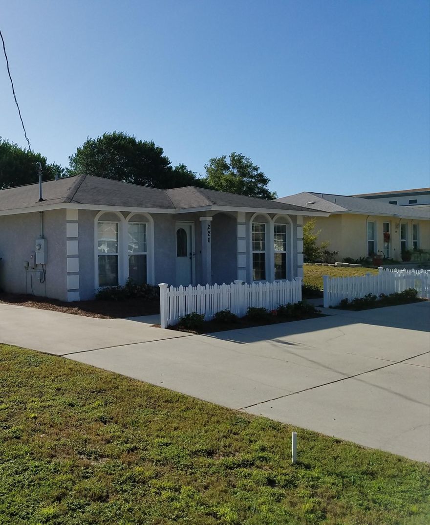 Absolute pristine condition. This is a gorgeous beach house with a short walk to two beach accesses. The home is meticulously maintained with spacious master bedroom and Jack and Jill bathroom for the other two bedrooms. Laminate floors throughout the house and the painted walls are in excellent shape. The overall condition of this home is near perfect. Enclosed screened in porch, 2 utility buildings in the back yard with one being for a golf cart, outdoor shower facility, lots of parking and a spot for a small RV or boat. The yard has very little grass for easy maintenance. The roof is in good condition. This house will be a pleasure to show.