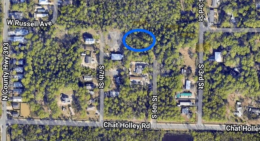Ideally positioned between Destin and west Panama City, just south of Choctawhatchee Bay, this prime double-lot parcel off Chat Holly Road offers an outstanding new build opportunity in the rapidly growing Santa Rosa Beach area. Only minutes from the world-renowned 30A and the sugar-white sands of South Walton County, the property provides flexibility for residential development. Its corner lot is wooded on two sides-zoned for 2 units per acre, the oversized double lot can accommodate a large custom home or be split, allowing for two separate homes to be built. Buyer to verify all zoning, dimensions, and intended use.