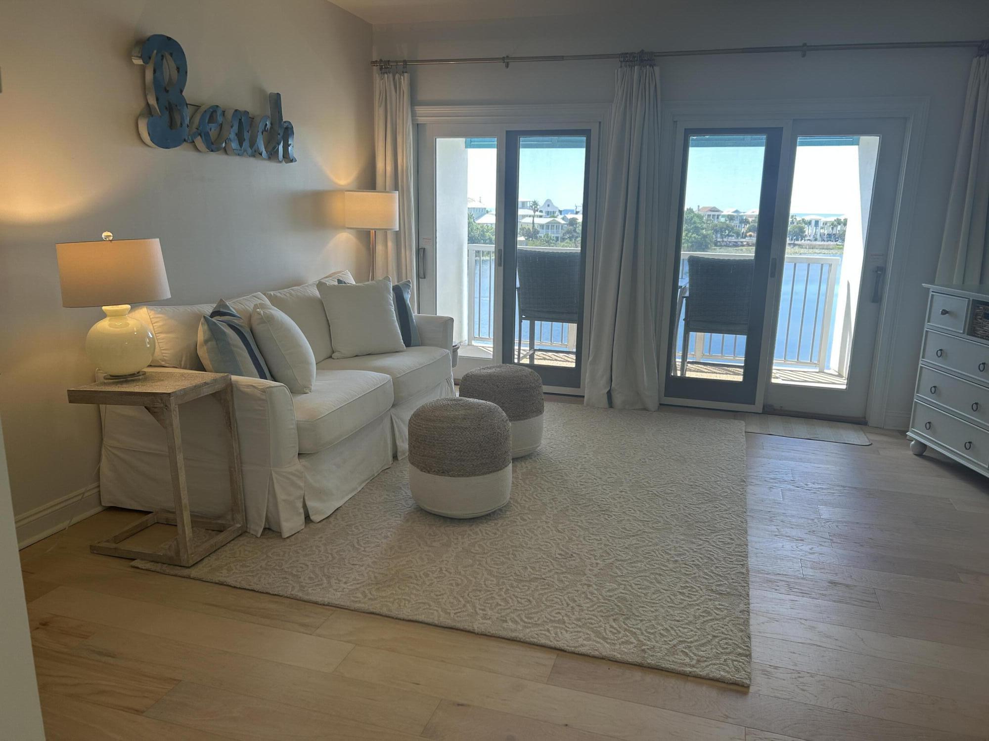 Imagine waking up in this stunningly renovated Carillon Beach Inn unit, where every detail has been meticulously updated to inspire serenity! From the fresh paint to the honeycomb luxury vinyl plank floors and the shiplap decorated walls, the redesigned kitchen is a haven with gorgeous butcher block counter tops, a farmhouse sink, an innovative spice rack, and a full-size stove with oven. This incredible unit also features new light fixtures and a newer water heater. With its spacious living area overlooking Lake Carillon and glimpses of the Gulf, this exceptional property is the ultimate investment opportunity or vacation getaway. Is this your dream come true?