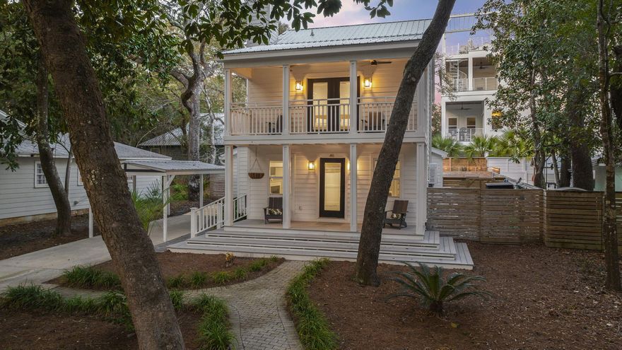 AMAZING OPPORTUNITY to own a fully furnished, turnkey beach house one block to the beach and .3 miles to Seaside - without the HOA! 46 W Grove Avenue offers a coastal paradise in Old Seagrove. This fully renovated 1,800 sq. ft. home features 3 bedrooms, 3 full baths, plus a versatile loft bedroom. It boasts a private gunite pool, updated appliances, 3 new HVAC units, metal roof and elegant details like ceiling beams, built-in bookcases, and a gas fireplace. Located just a block from 30A and the beach and a short bike ride to Seaside and Watercolor, this house is perfect as a vacation home or investment property, with projected rental returns of $177,000.