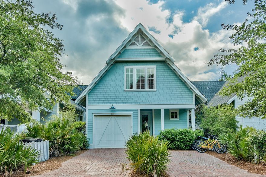 Located South of 30A in the tranquil, gated community of Watersound West Beach, this spectacular 3BR/3.5BA home boasts custom finishes along with professionally designed interiors.  The main level has a chef's kitchen and large entertaining area, master bedroom with en-suite bath and screened porch.  The second floor offers a 2nd master bedroom with en-suite bath, spacious 3rd bedroom and twin bunk area with shared bath, and a separate TV/Media room which could easily convert to a 4th Bedroom .  Community amenities include a heated and cooled zero entry pool, puttering park and network of boardwalks and walking paths that take you to the private, deeded beach access.