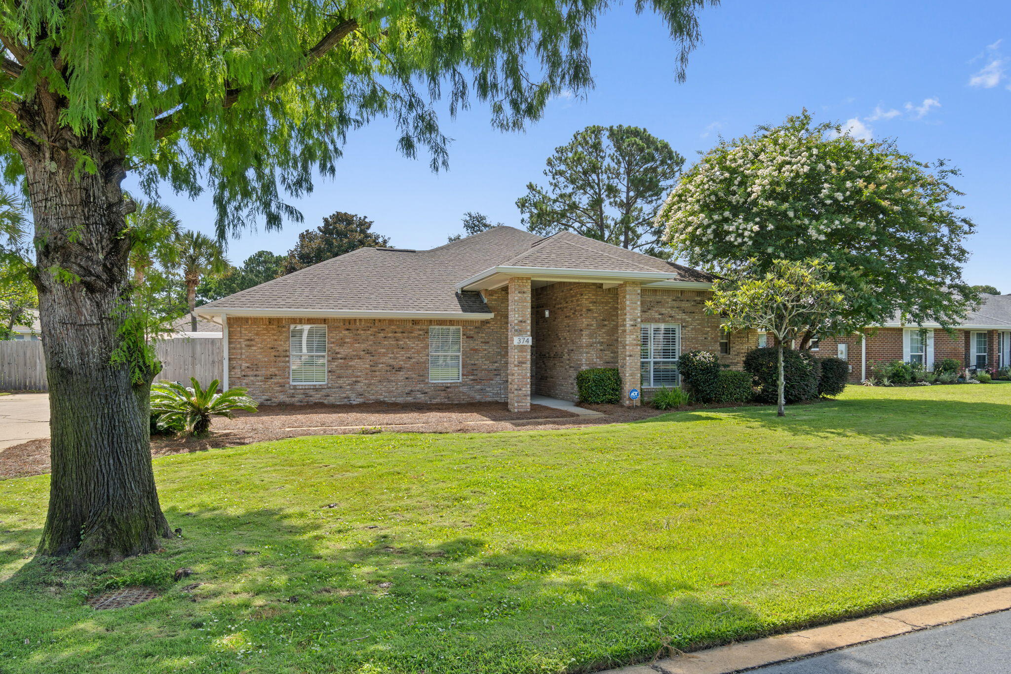Updated Brick Pool Home in Highly Sought-After Bayside Neighborhood in Miramar Beach -Welcome to your Florida oasis! This beautifully updated 3-bedroom, 2-bath brick home is nestled on an oversized lot in the coveted Bayside community, just one mile from the sugar-white sands of the Emerald Coast and within walking distance to Silver Sands Premium Outlets, restaurants, and entertainment.Step inside to discover thoughtful upgrades throughout--new granite countertops and stainless steel appliances (2020) in the kitchen, custom closets, and Pergomax laminate flooring throughout with tile floors in the bathrooms. The home features two spacious primary suites, including a newly renovated ensuite with tile shower & tub combo and vanity, and solid core bedroom doors for added privacy and quiet.
Outdoors, enjoy your private retreat with a large privacy-fenced backyard with gate, a heated swimming pool and spa with brand-new gunite, tile, lighting, and skimmer system (2024), plus a new pool pump, heater, and chlorinator (2022). A heated and cooled Florida room adds versatile living space, perfect for year-round enjoyment. Entertain with ease at the open-air BBQ pit, surrounded by banana plants & an Orange tree, and updated landscaping.
Additional highlights include: Roof replaced in 2020, Water heater replaced in 2023, Recessed lighting and modern fixtures, Fresh interior paint (2022), Two-car attached garage with extended concrete drive and parking pad, ADT security system, Freshly painted pool deck, and many more!
Community amenities include a bay-front dock, pool, tennis court, park, and pavilion. Nearby Legion Park offers a public boat launch, playground, pickleball courts, picnic pavilions, and more.
Conveys As-Is with a home warranty through Old Republic (with acceptable offer). Don't miss your chance to own this move-in-ready gem in one of the area's most desirable neighborhoods!
