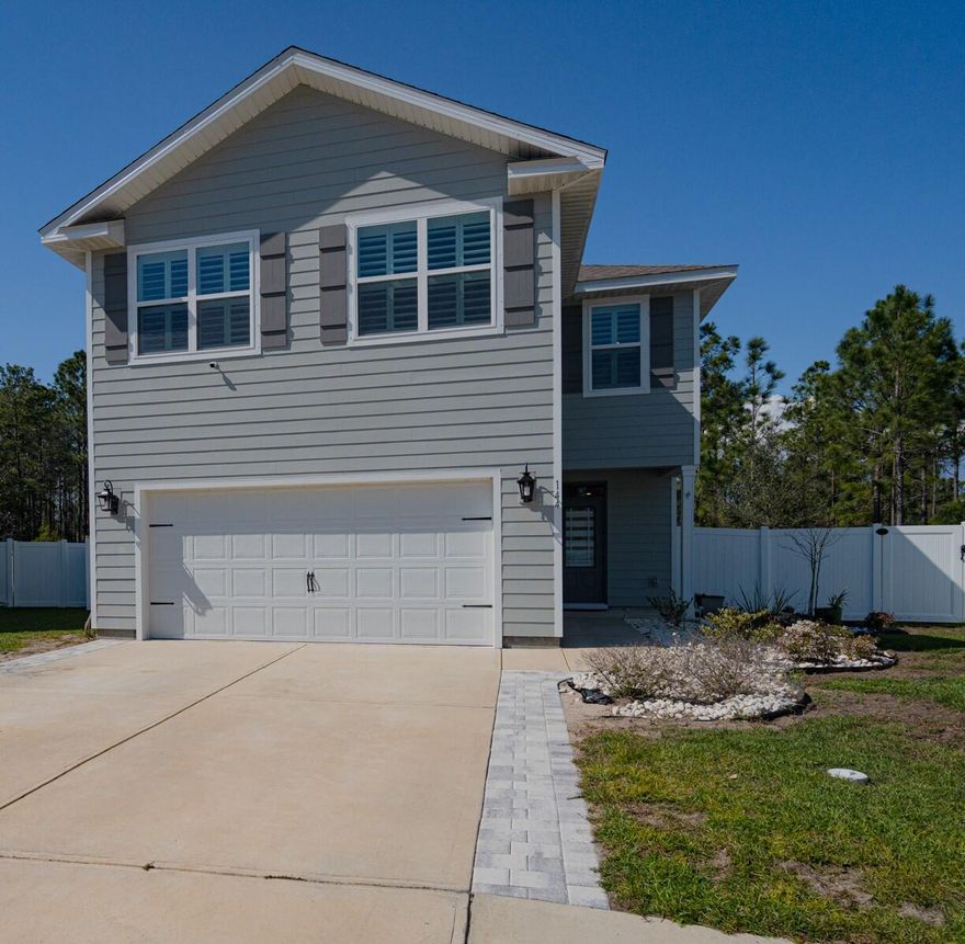 This must-see, modern-coastal home is great for entertaining.  It sits on a corner lot, has a spacious kitchen, stainless steel appliances, and open-concept living space.  The fenced in private backyard boasts a green space and patio with plenty of space to work and play.Enjoy the shopping and entertainment experiences of 30-A, Grand Boulevard, Destin, and Dune Allen Beach access in minutes!